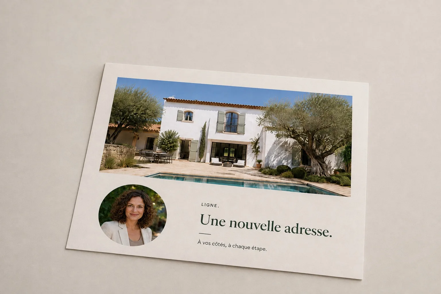 Rendu affiché dans le navigateur à l'URL composée : la maison remplit la zone 1 et le portrait remplit le masque rond 2